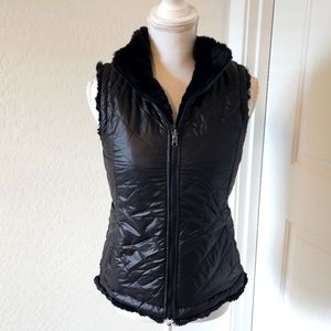 Puffy Fur Reversible Vest by Nicole Miller